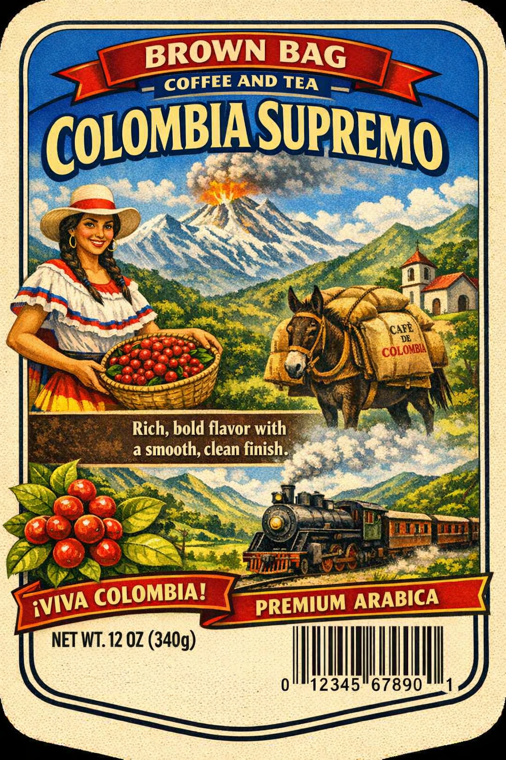Colombia Supremo Dark – Brown Bag Gourmet Coffees & Teas
