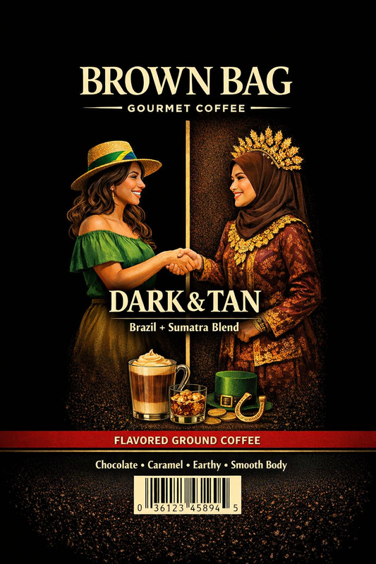 Dark and Tan Freshly Roasted Coffee 12 oz